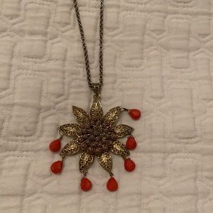 BCBG Gold Flower Necklace